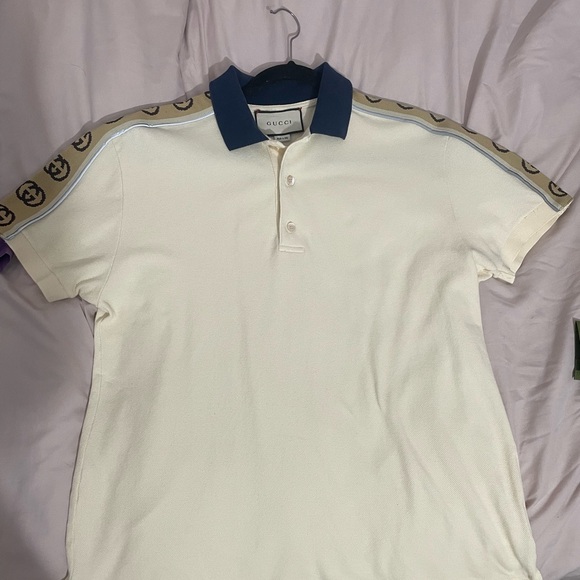 Gucci Polo with interlocking G stripe